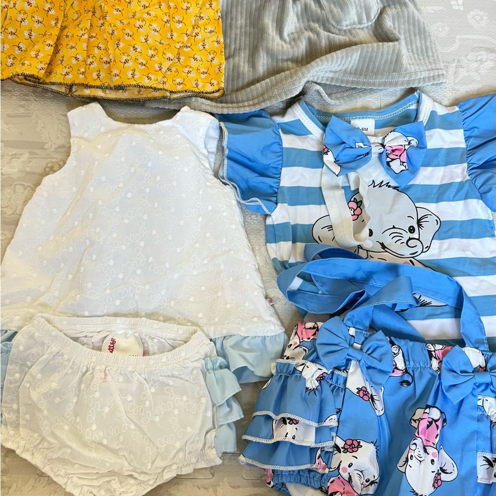 Ruffle Butts Light Blue Baby Outfit